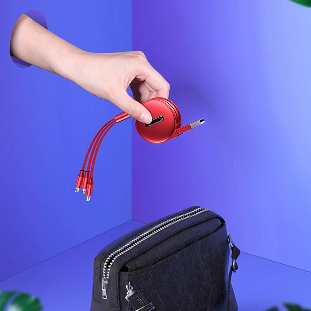 3-1 Retractable charging cable for IOS, Micro and Type-c - Image 3