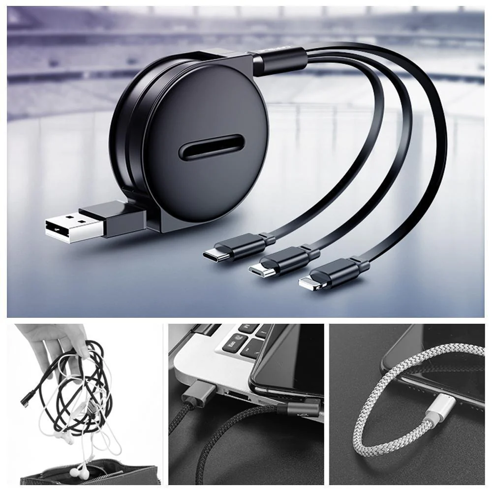 3-1 Retractable charging cable for IOS, Micro and Type-c - Image 9