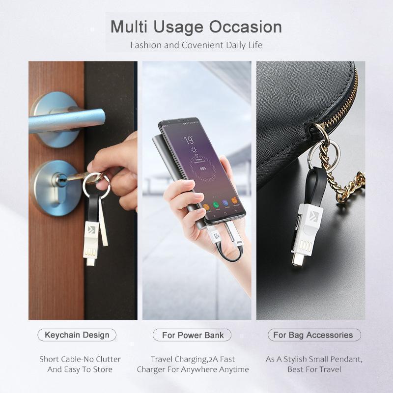 3-in-1 Keychain Data Sync Charge Cable - Image 3