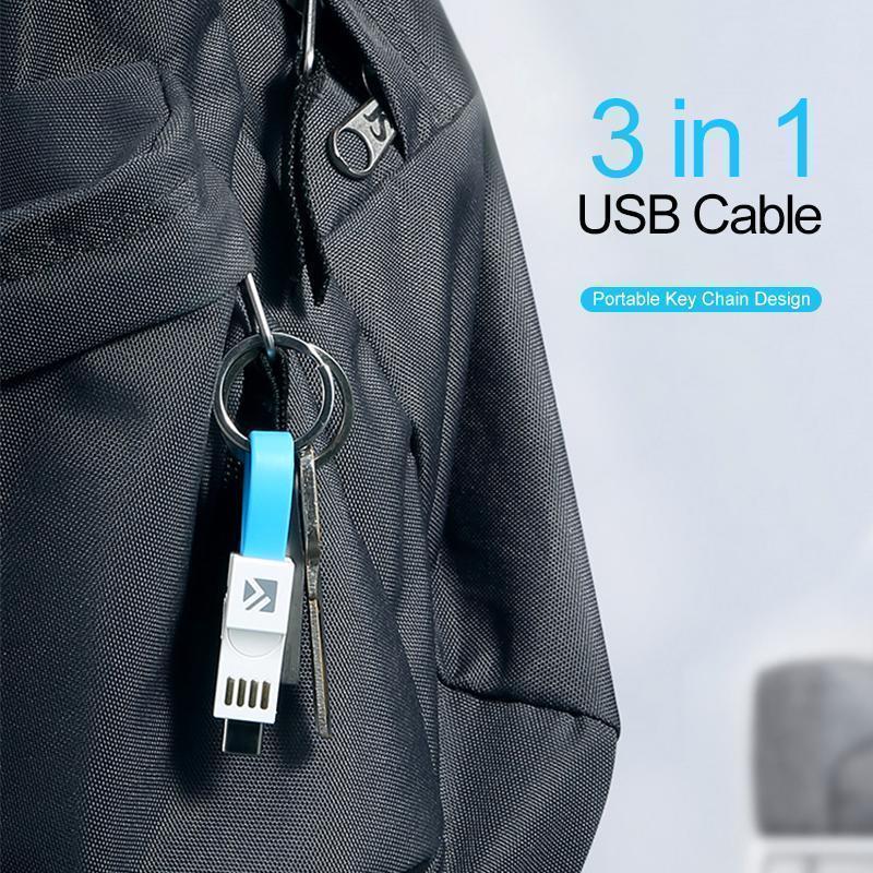 3-in-1 Keychain Data Sync Charge Cable - Image 6