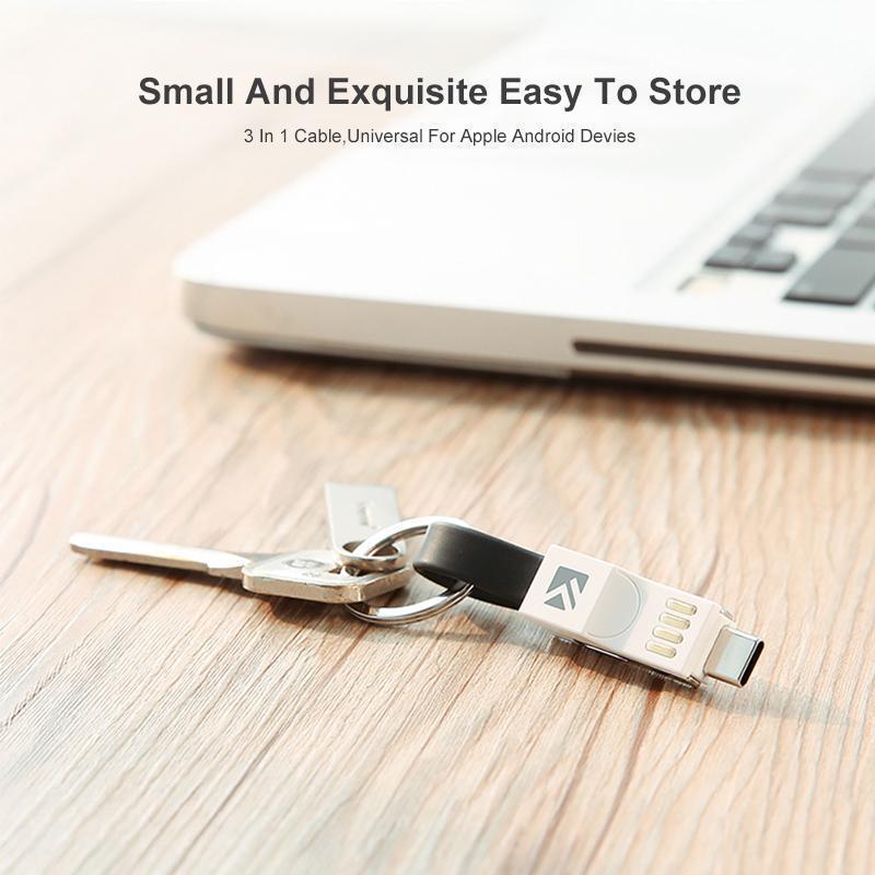 3-in-1 Keychain Data Sync Charge Cable - Image 7