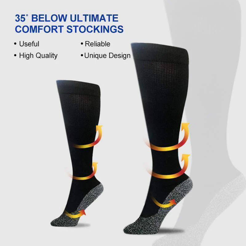 35˚ Below Ultimate Comfort Stockings, 2 Pairs in Black - Image 5