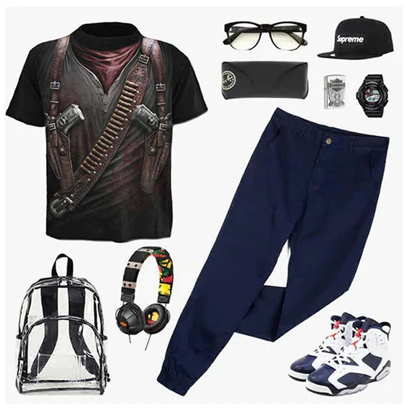 3D Creative Printed Short Sleeves T-shirt - Image 8