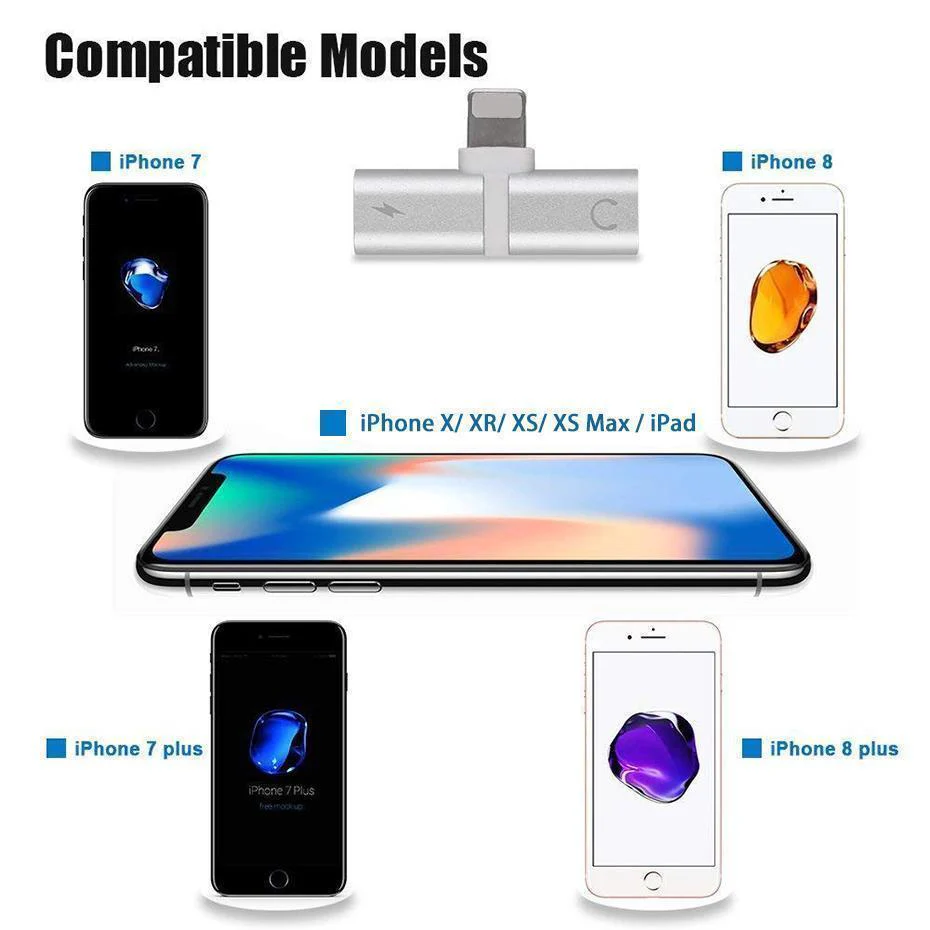 4 in 1 Earphone Lightning Adapter for iPhone ( 2PCS ) - Image 3