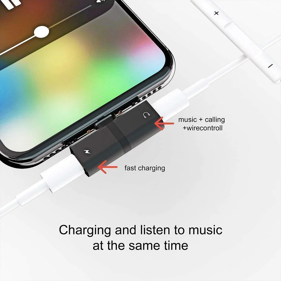 4 in 1 Earphone Lightning Adapter for iPhone ( 2PCS ) - Image 5