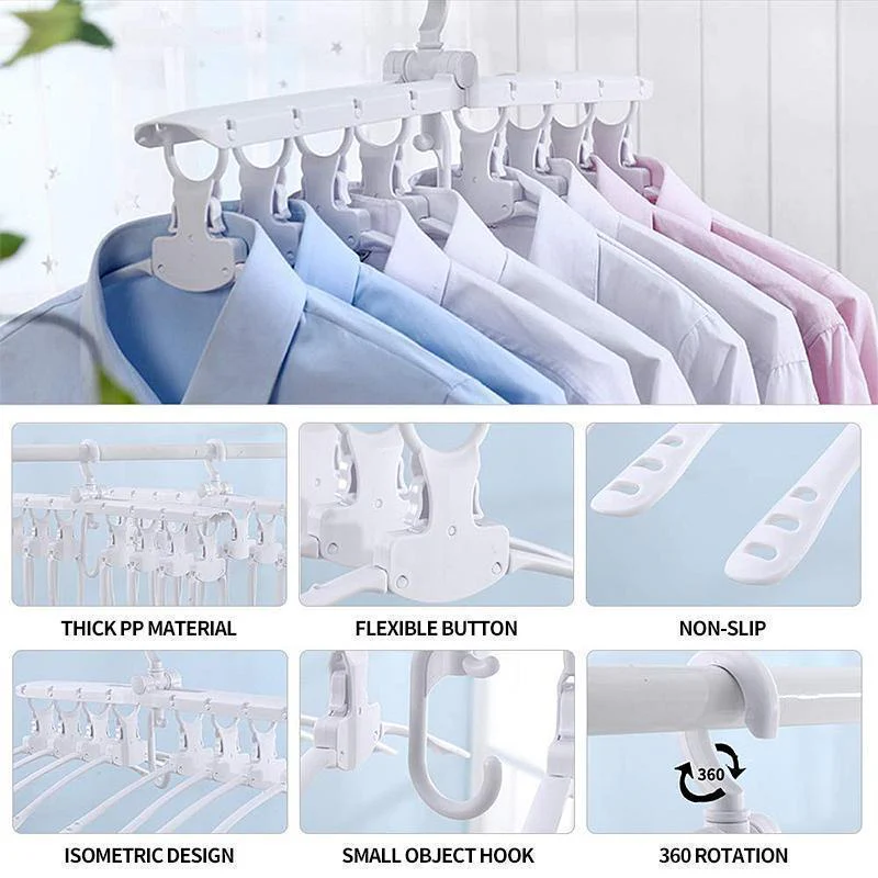8 In 1 Multifunctional Folding Hanger For Space Saving - Image 3