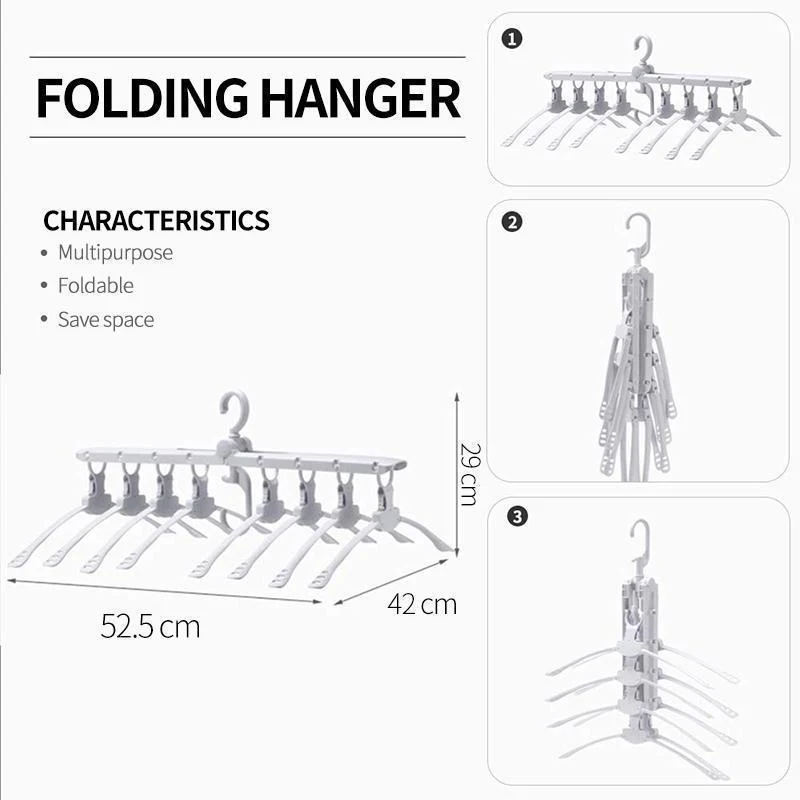 8 In 1 Multifunctional Folding Hanger For Space Saving - Image 8