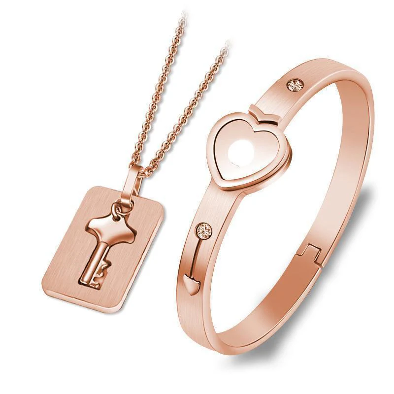 Couple Bracelets Lock and Key Set - Image 11