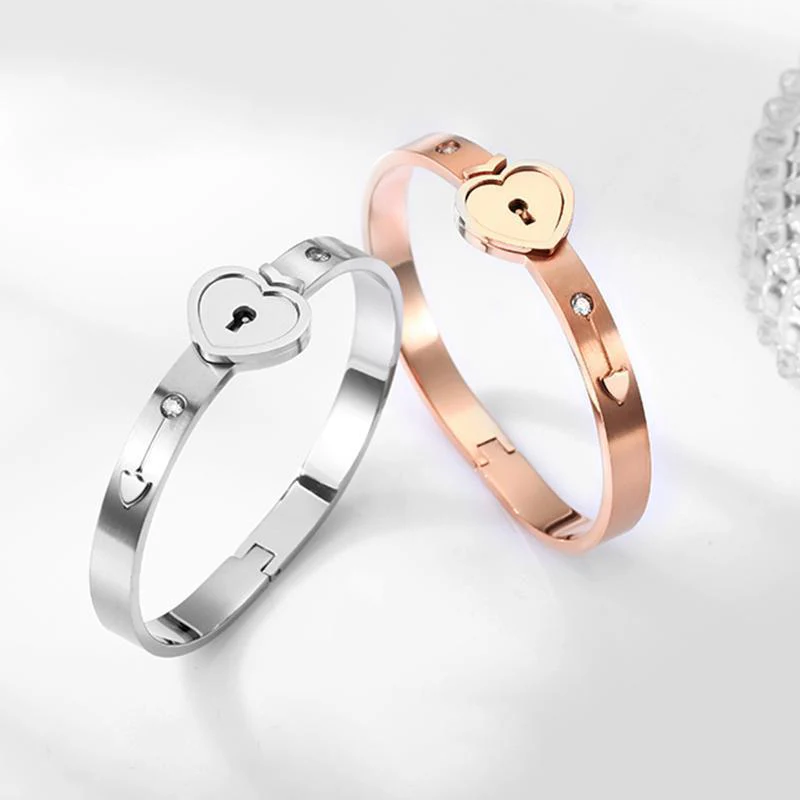 Couple Bracelets Lock and Key Set - Image 5