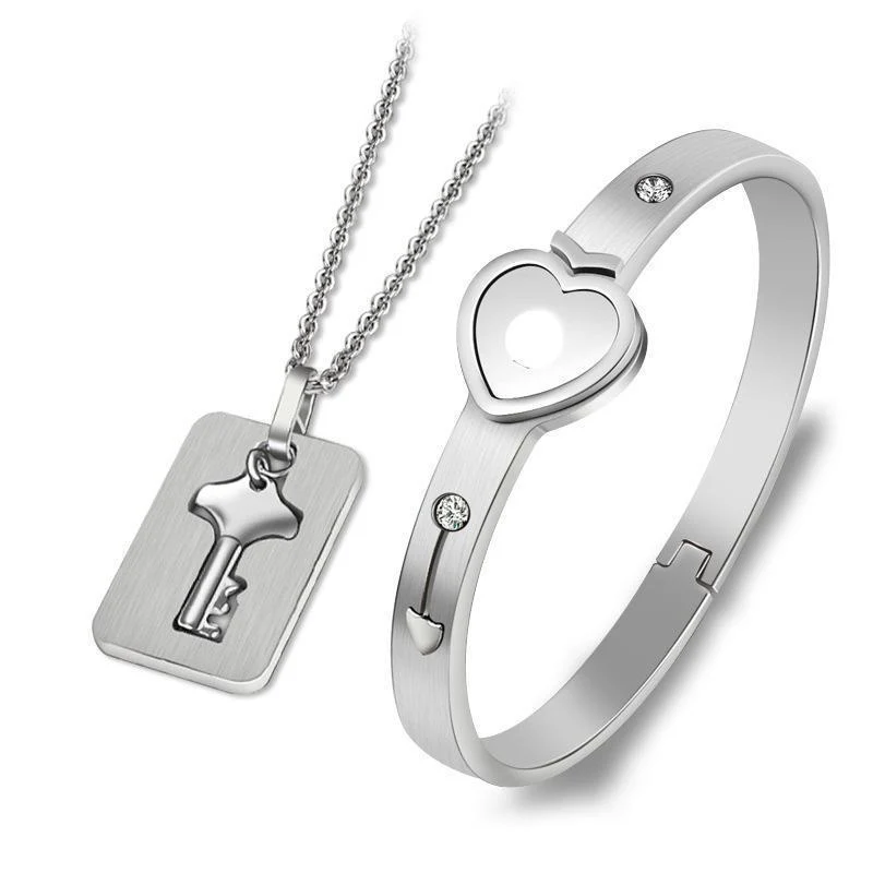 Couple Bracelets Lock and Key Set - Image 8