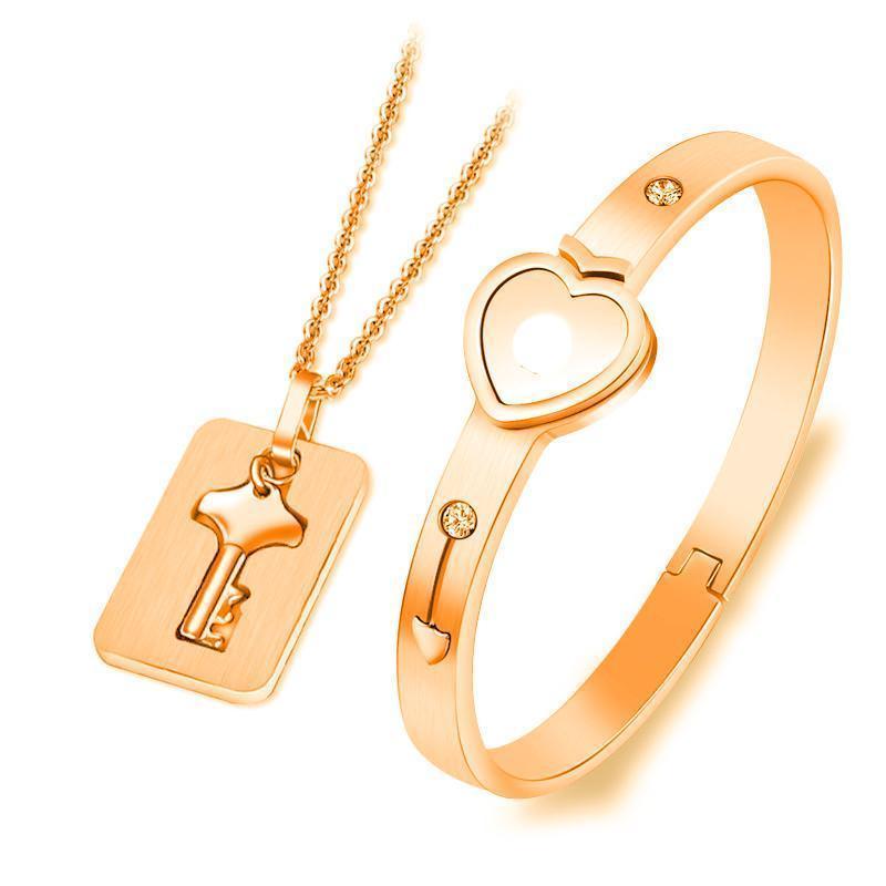 Couple Bracelets Lock and Key Set - Image 9