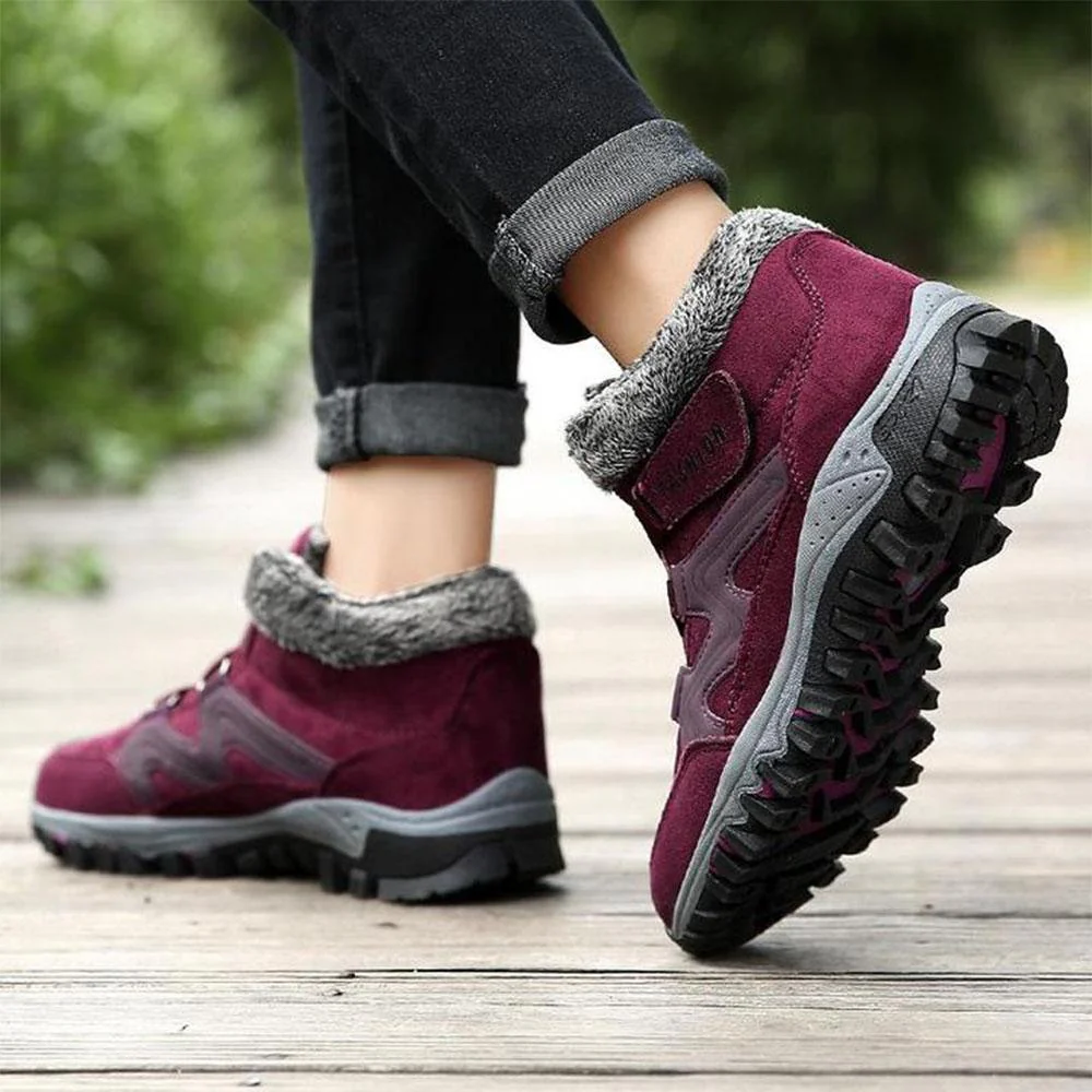 Couple Winter Warm Fur Lining Snow Shoes - Image 11