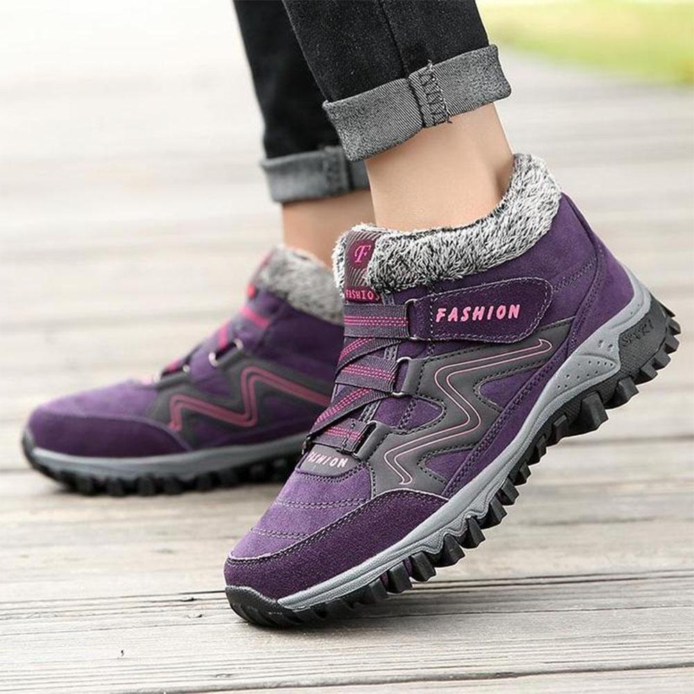 Couple Winter Warm Fur Lining Snow Shoes - Image 13