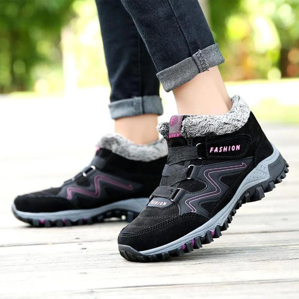 Couple Winter Warm Fur Lining Snow Shoes - Image 15
