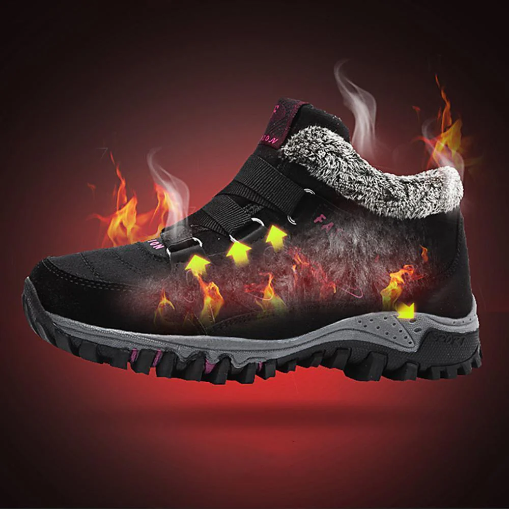 Couple Winter Warm Fur Lining Snow Shoes - Image 7