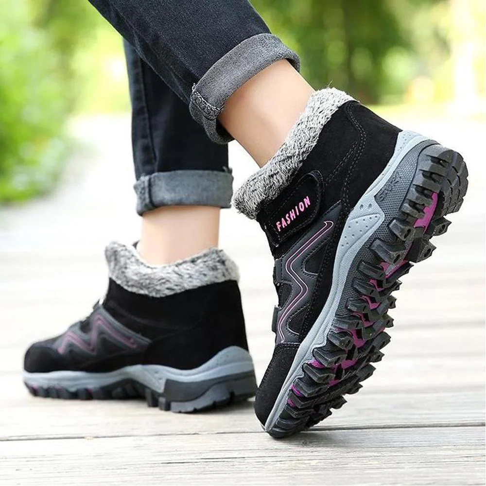 Couple Winter Warm Fur Lining Snow Shoes - Image 9