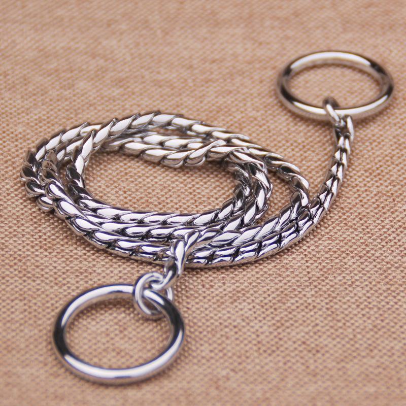Dog Training Collars Snake P Choke Metal Slip Chain - Image 12
