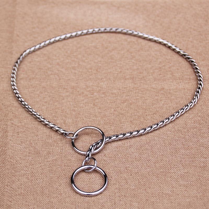 Dog Training Collars Snake P Choke Metal Slip Chain - Image 8