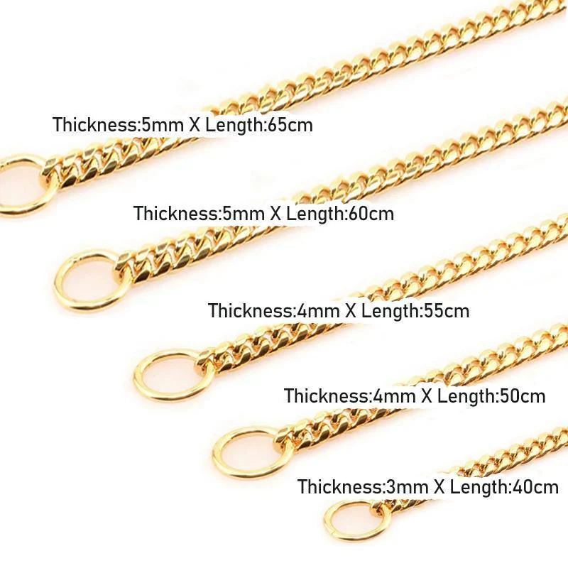 Dog Training Collars Snake P Choke Metal Slip Chain - Image 9