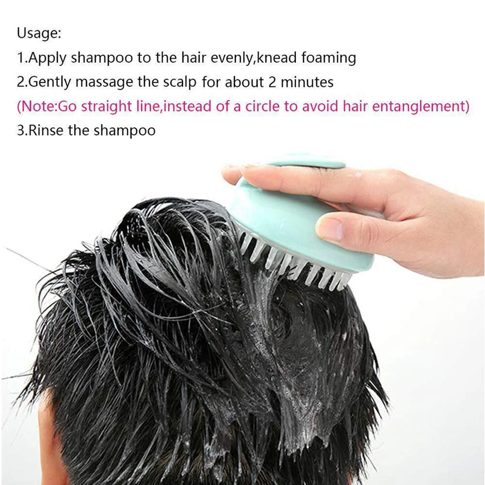  Manual Scalp Stress Relax Hair Shampoo Brush Head Massager - Image 5