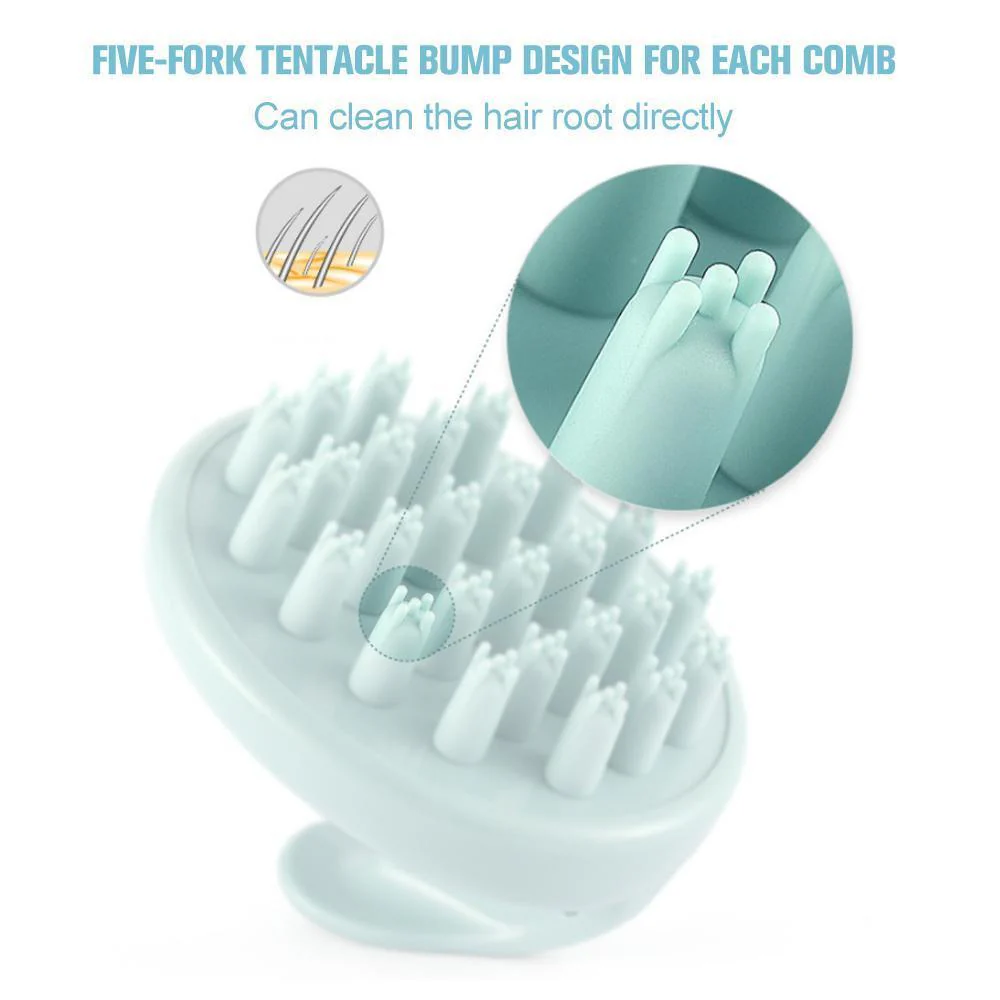  Manual Scalp Stress Relax Hair Shampoo Brush Head Massager - Image 9