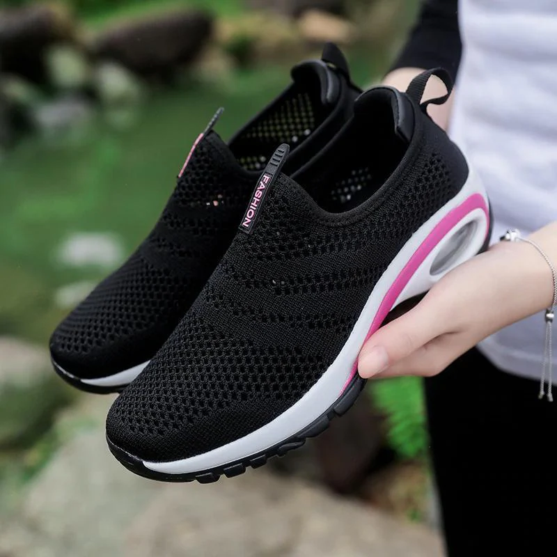 Women Breathable Mesh Slip On Sneakers - Image 8