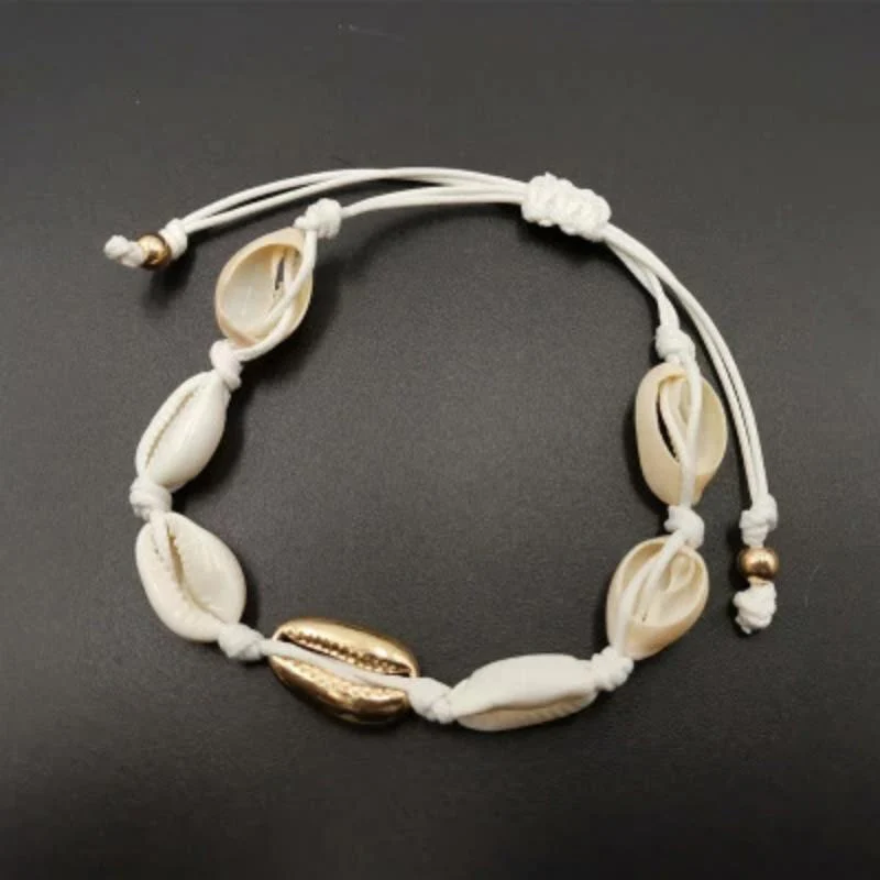 Women Cowrie Shell Bracelets Delicate Rope Chain Bracelet - Image 4