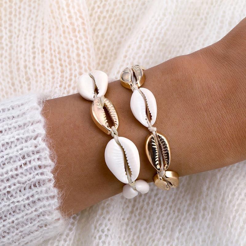 Women Cowrie Shell Bracelets Delicate Rope Chain Bracelet - Image 5