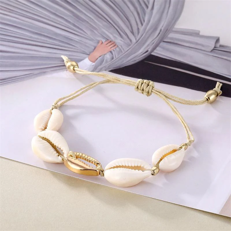 Women Cowrie Shell Bracelets Delicate Rope Chain Bracelet - Image 6