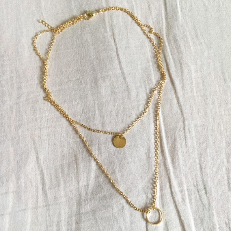 Women Fashion Long Chokers Necklaces Pendants Gold Silver Accessories - Image 4