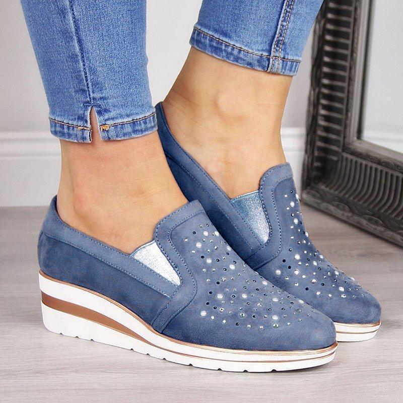 Women Shining Casual Slip-on Sneaker Shoes - Image 3