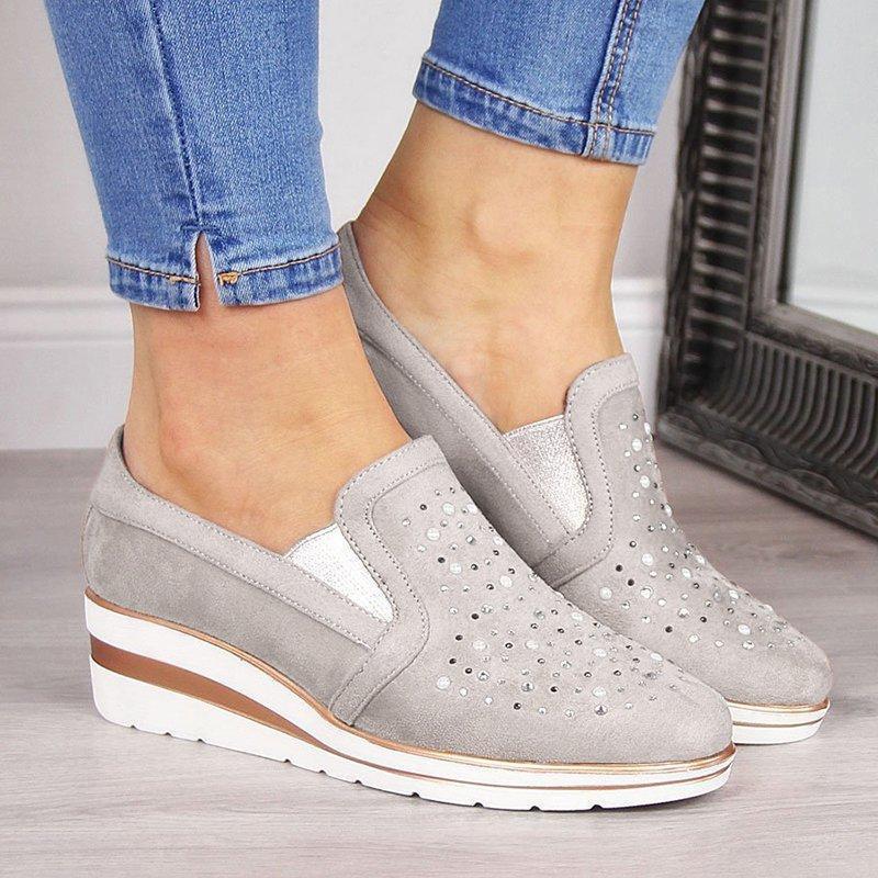Women Shining Casual Slip-on Sneaker Shoes - Image 4