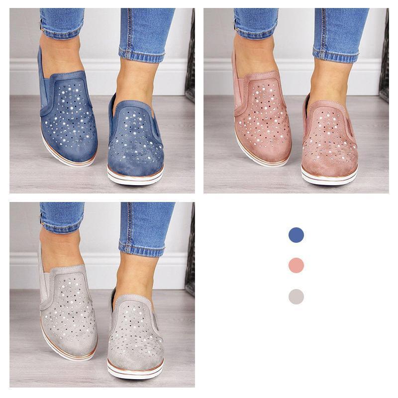 Women Shining Casual Slip-on Sneaker Shoes - Image 5