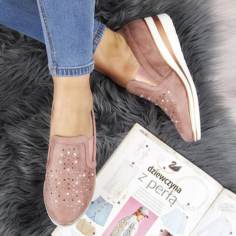 Women Shining Casual Slip-on Sneaker Shoes - Image 8