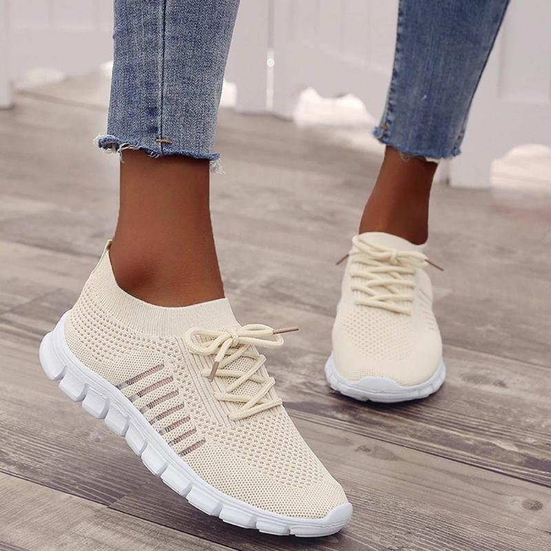 Women Walking Mesh Lace Up Casual Breathable Sneakers - Image 11