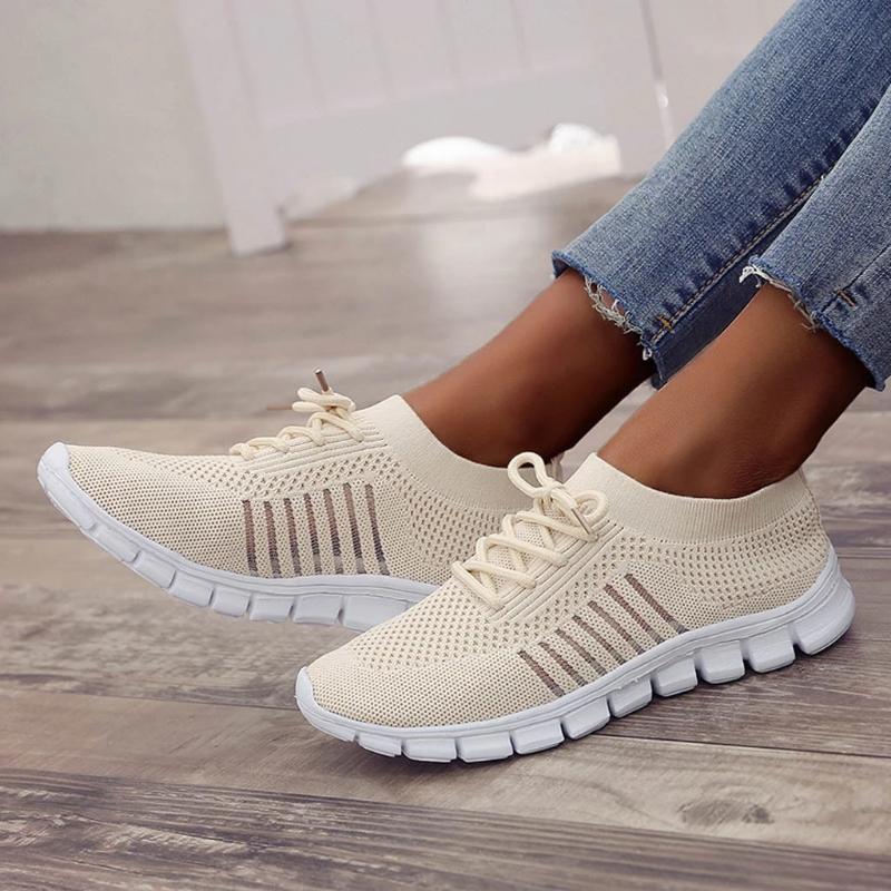 Women Walking Mesh Lace Up Casual Breathable Sneakers - Image 12