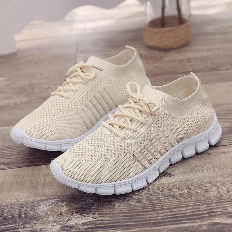 Women Walking Mesh Lace Up Casual Breathable Sneakers - Image 4