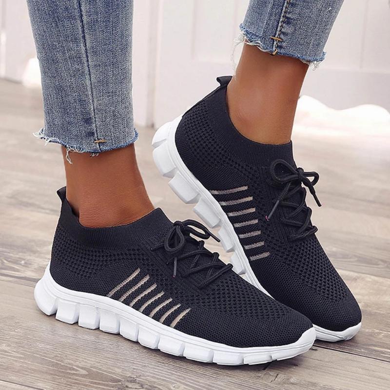 Women Walking Mesh Lace Up Casual Breathable Sneakers - Image 6