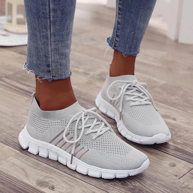 Women Walking Mesh Lace Up Casual Breathable Sneakers - Image 8