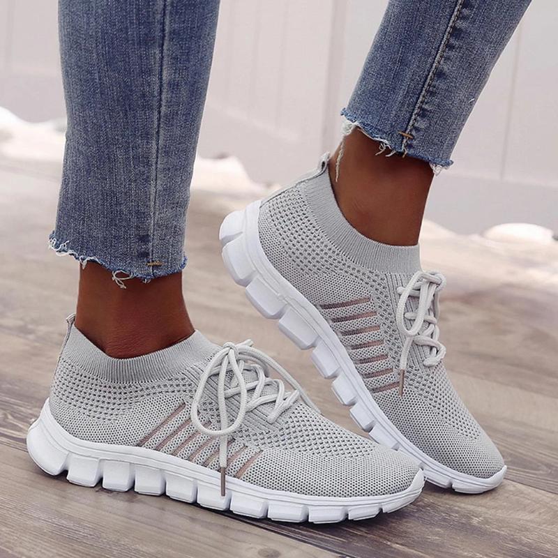 Women Walking Mesh Lace Up Casual Breathable Sneakers - Image 9